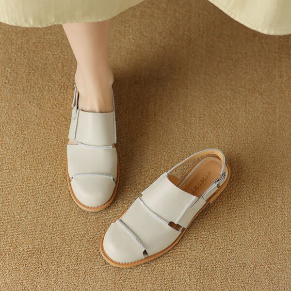 CHIKO Irakusne Round Toe Block Heels Slingback Shoes - Image 2