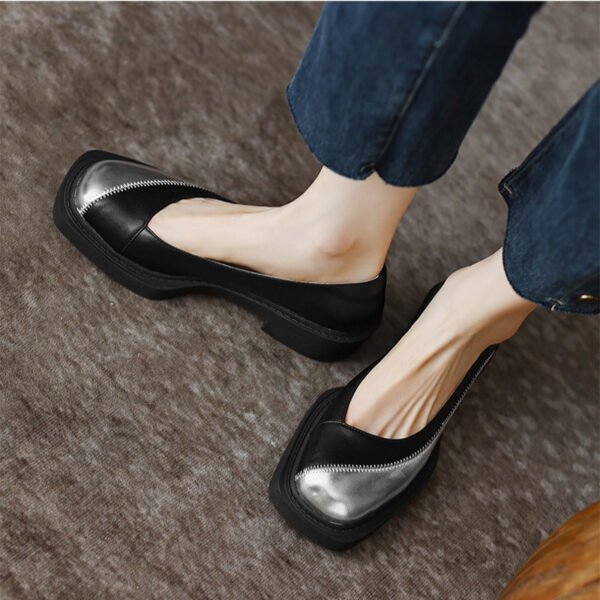 CHIKO Iragarzte Square Toe Block Heels Pumps Shoes - Image 2
