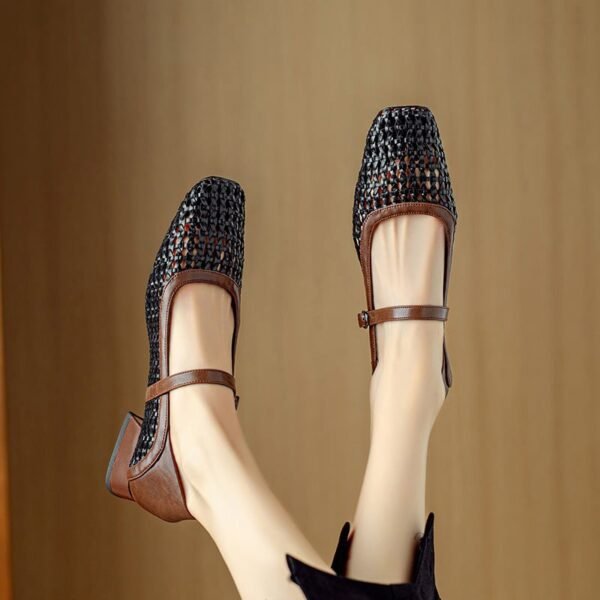 CHIKO Tempany Square Toe Block Heels Mary Jane Shoes