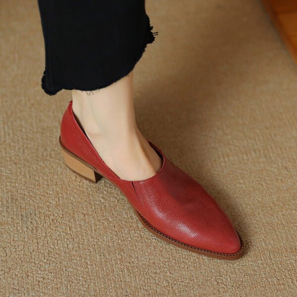 CHIKO Pinterry Pointy Toe Block Heels Pumps Shoes - Image 2
