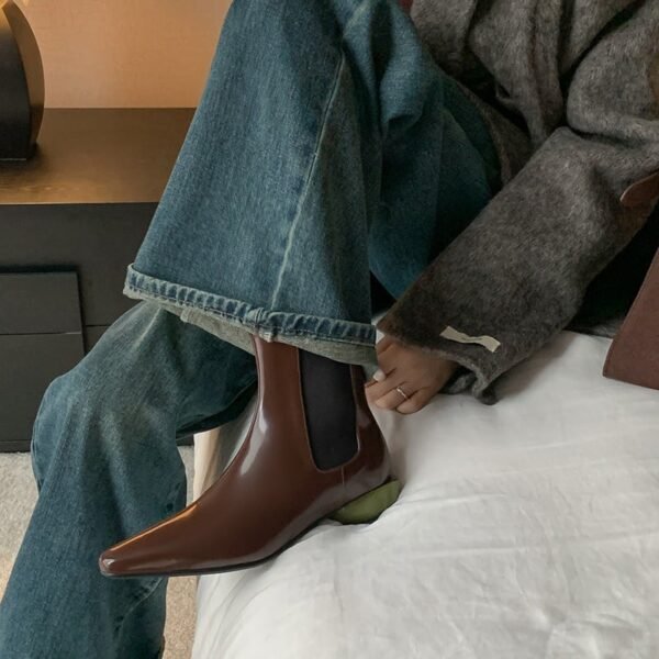 CHIKO Tirranna Pointy Toe Block Heels Ankle Boots - Image 2
