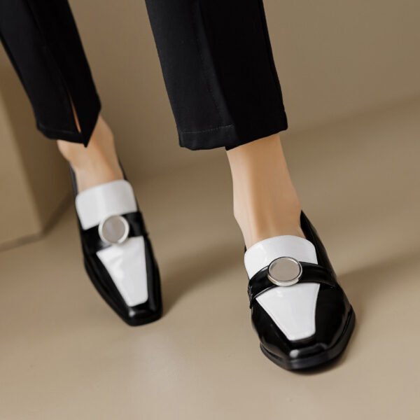 CHIKO Rewuri Square Toe Block Heels Loafers Shoes - Image 2