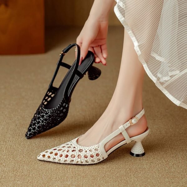 CHIKO Taleebin Pointy Toe Kitten Heels Slingback Shoes