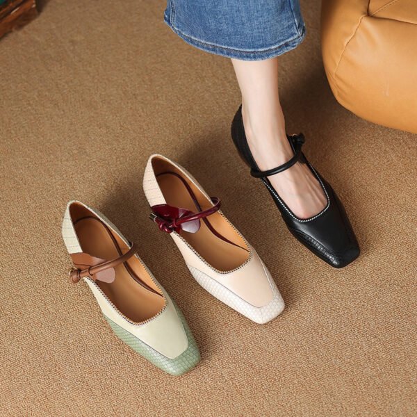 CHIKO Alaia Square Toe, Square Toe Block Heels Mary Jane Shoes - Image 2