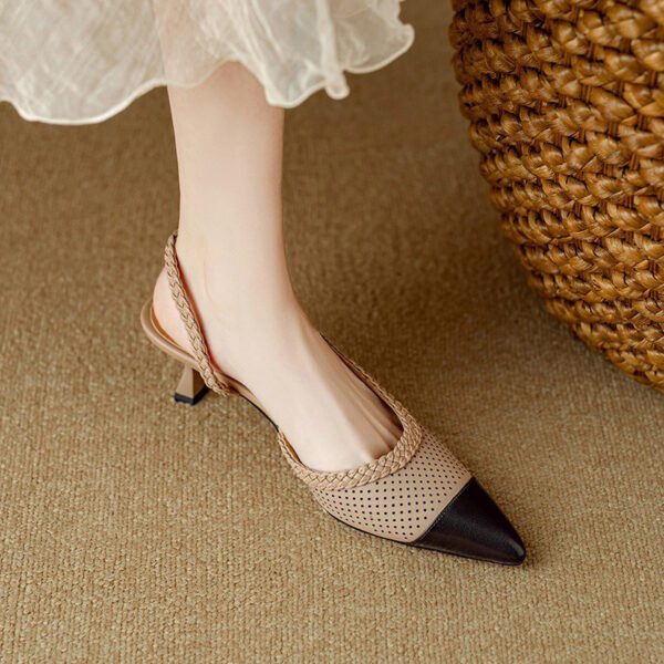 CHIKO Shalee Pointy Toe Kitten Heels Slingback Shoes - Image 2