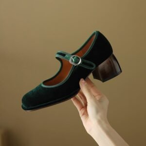 CHIKO Aisone Square Toe Block Heels Mary Jane Shoes
