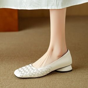 CHIKO Ainoa Square Toe Block Heels Pumps Shoes