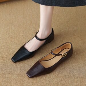 CHIKO Aran Pointy Toe Block Heels Mary Jane Shoes