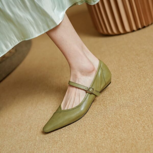 CHIKO Assumpta Pointy Toe Block Heels Mary Jane Shoes