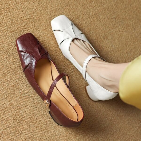 CHIKO Xandria Square Toe Block Heels Mary Jane Shoes