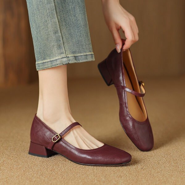 CHIKO Aldano Square Toe Block Heels Mary Jane Shoes - Image 2
