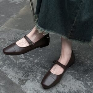 CHIKO Briccio Round Toe Block Heels Mary Jane Shoes