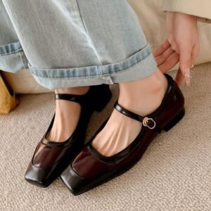 CHIKO Brisda Square Toe Block Heels Mary Jane Shoes