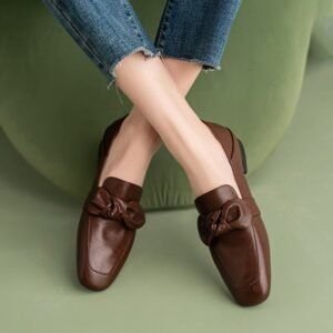CHIKO Queralt Square Toe Block Heels Loafers Shoes