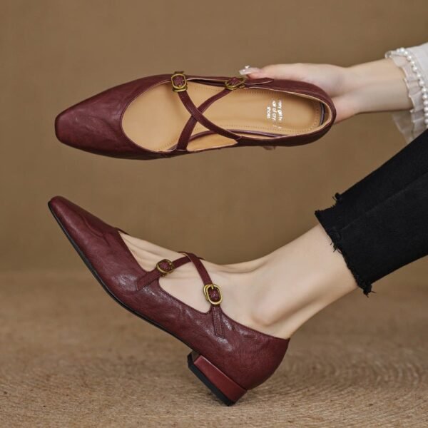 CHIKO Anna Square Toe Block Heels Mary Jane Shoes