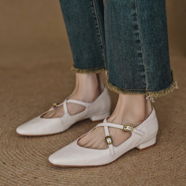CHIKO Anna Square Toe Block Heels Mary Jane Shoes - Image 2