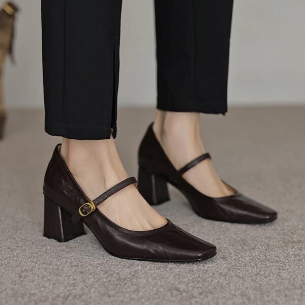 CHIKO Anneke Square Toe Block Heels Mary Jane Shoes - Image 2