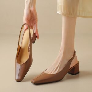CHIKO Gizelle Pointy Toe Block Heels Slingback Shoes