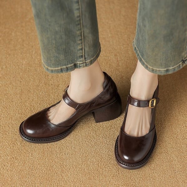 CHIKO Katarina Round Toe Block Heels Mary Jane Shoes - Image 2
