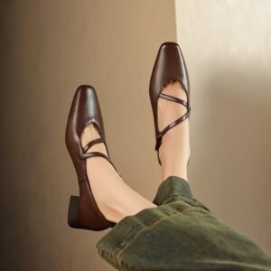 CHIKO Khrissa Square Toe Block Heels Mary Jane Shoes
