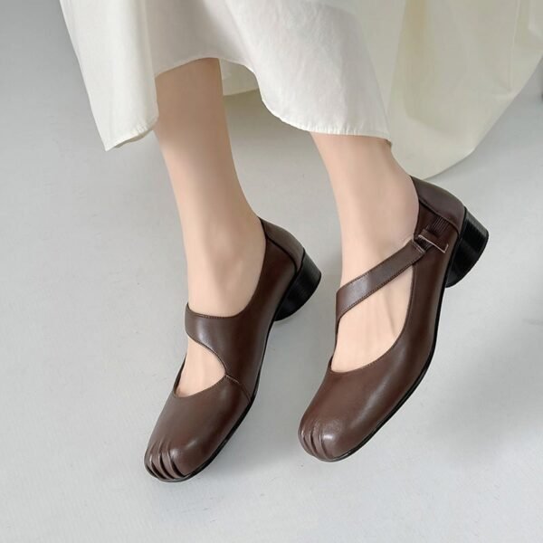 CHIKO Krystyn Round Toe Block Heels Mary Jane Shoes