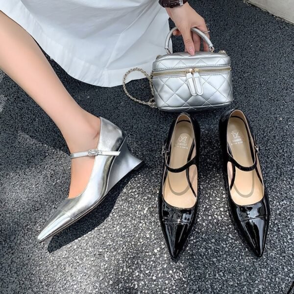 CHIKO Marketa Pointy Toe Wedge Mary Jane Shoes - Image 2