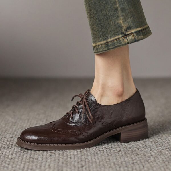 CHIKO Markita Round Toe Block Heels Oxfords Shoes