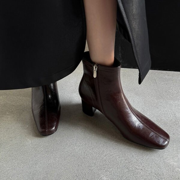 CHIKO Ruza Square Toe Block Heels Ankle Boots - Image 2
