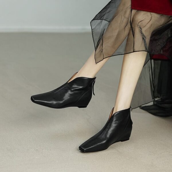 CHIKO Marielena Square Toe Wedge Ankle Boots