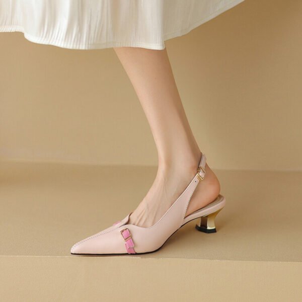 CHIKO Marica Pointy Toe Kitten Heels Slingback Shoes - Image 2