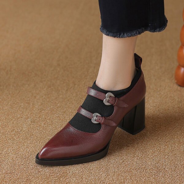 CHIKO Kari Pointy Toe Block Heels Pumps Shoes - Image 2