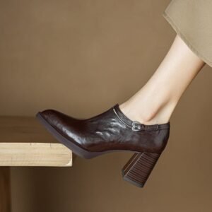 CHIKO Karey Pointy Toe Block Heels Ankle Boots