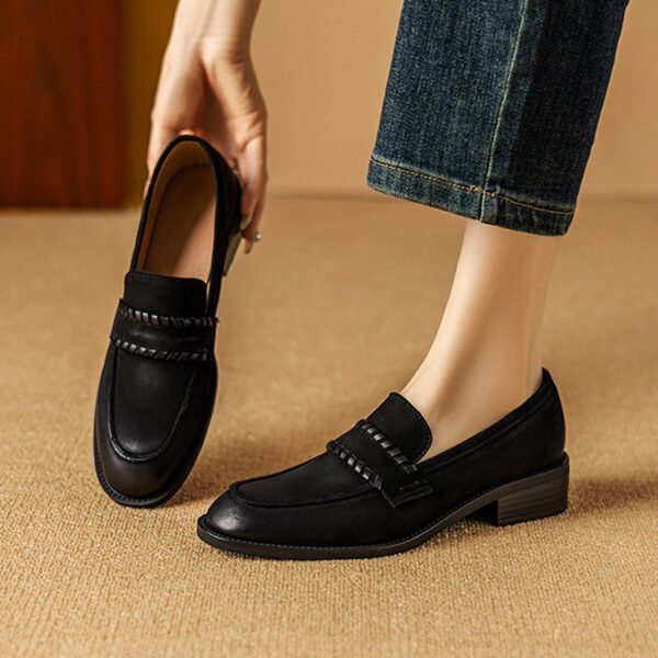 CHIKO Kathrina Round Toe Block Heels Loafers Shoes - Image 2