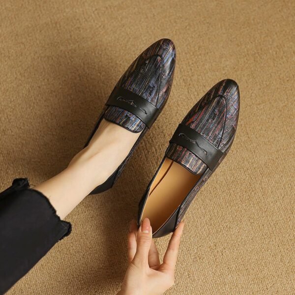 CHIKO Aleene Round Toe Block Heels Loafers Shoes