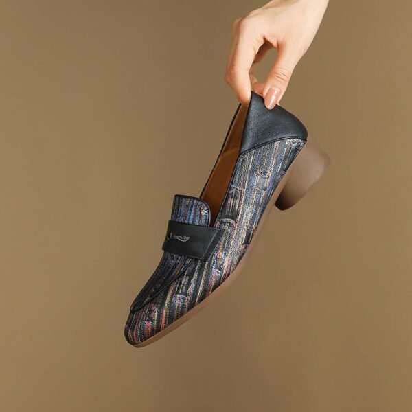 CHIKO Aleene Round Toe Block Heels Loafers Shoes - Image 2