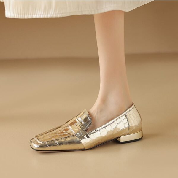 CHIKO Alyna Square Toe Block Heels Loafers Shoes