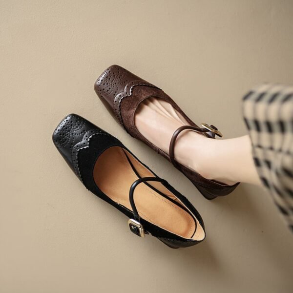 CHIKO Anneka Square Toe Block Heels Mary Jane Shoes