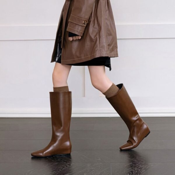 CHIKO Anat Square Toe Wedge Knee High Boots