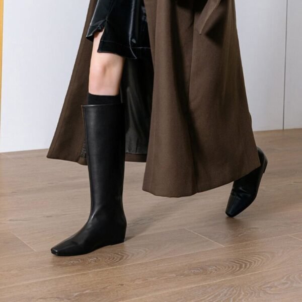 CHIKO Anat Square Toe Wedge Knee High Boots - Image 2