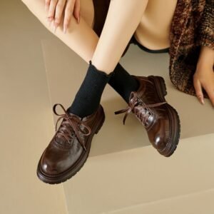 CHIKO Tryne Round Toe Block Heels Oxfords Shoes