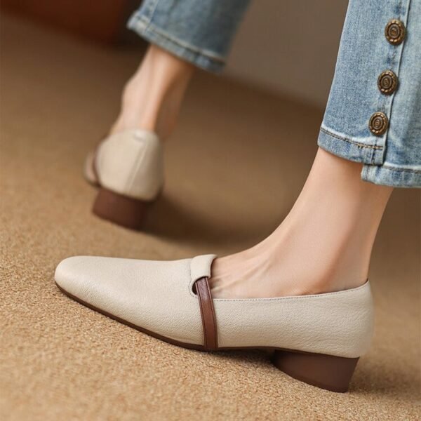 CHIKO Anippe Square Toe Block Heels Pumps Shoes