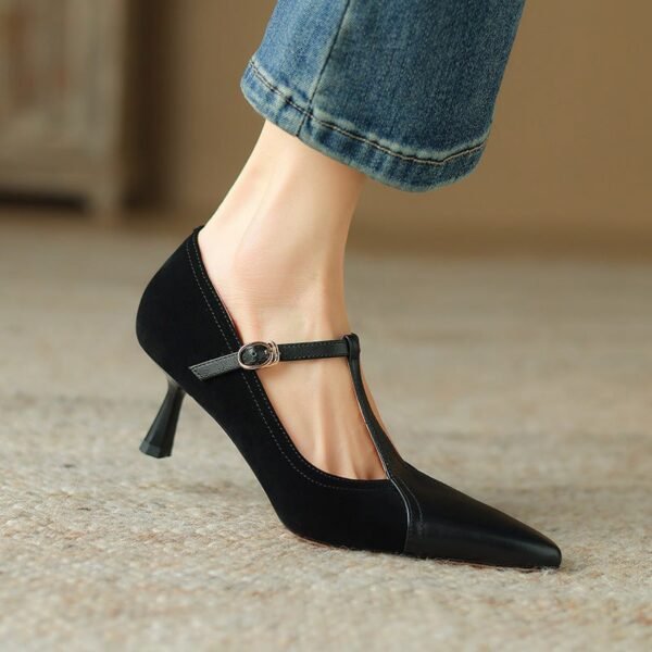 CHIKO Izaskum Pointy Toe Stiletto T-Strap Shoes - Image 2