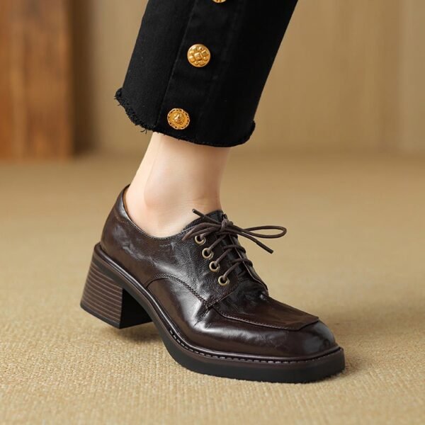 CHIKO Lore Square Toe Block Heels Oxfords Shoes - Image 2