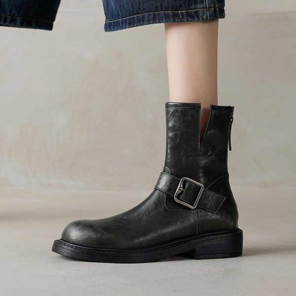 CHIKO Ashly Round Toe Block Heels Ankle Boots - Image 2