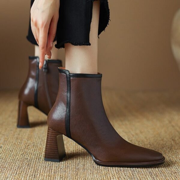 CHIKO Ashlynn Square Toe Chunky Heels Ankle Boots