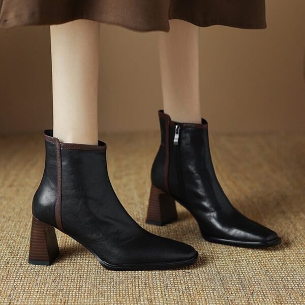 CHIKO Ashlynn Square Toe Chunky Heels Ankle Boots - Image 2