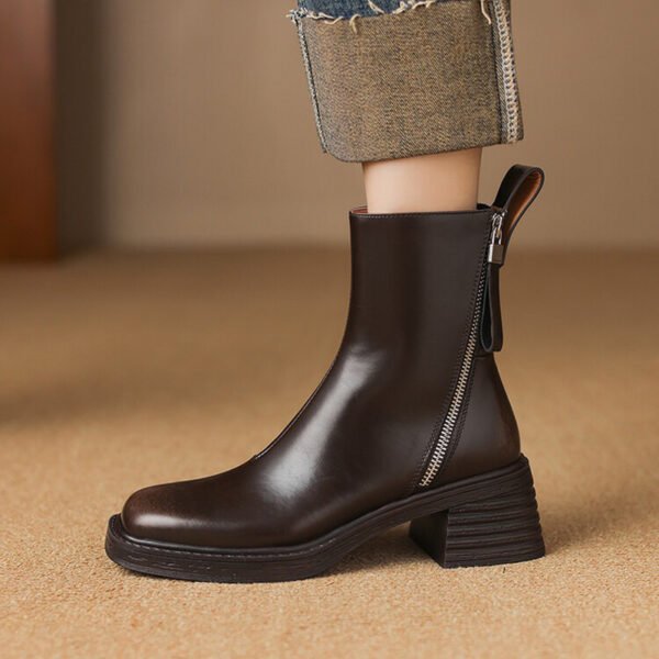 CHIKO Ashlynne Square Toe Block Heels Ankle Boots - Image 2