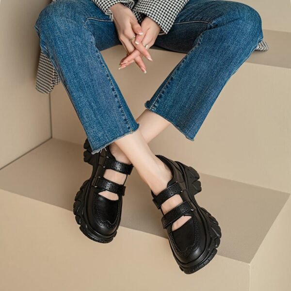 CHIKO Aspyn Round Toe Block Heels Mary Jane Shoes
