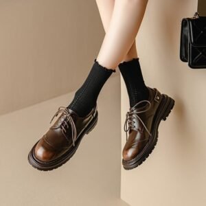 CHIKO Arianne Round Toe Block Heels Oxfords Shoes