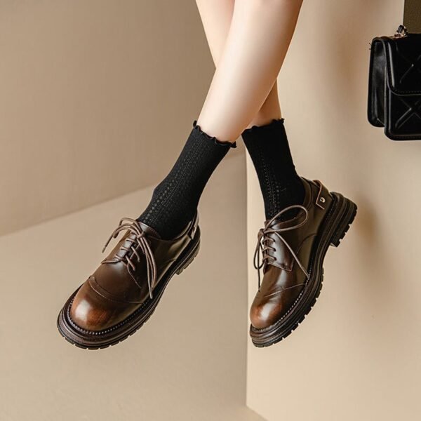 CHIKO Arianne Round Toe Block Heels Oxfords Shoes